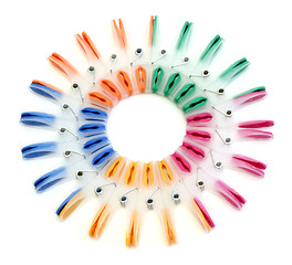 Image showing Clothes pegs circle