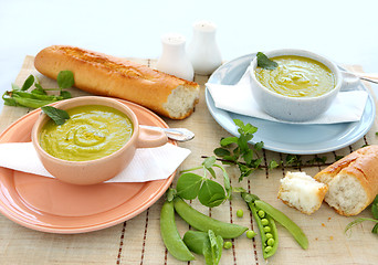 Image showing Pea Soup With mint