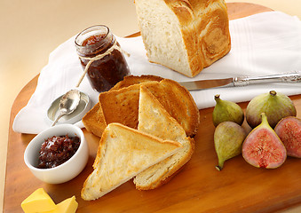 Image showing Fig Jam And Bread