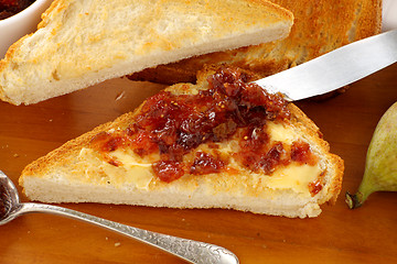 Image showing Fig Jam On Toast