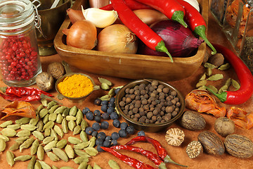 Image showing Spices and herbs