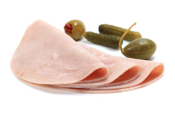 Image showing Slices of ham.