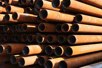 Image showing Steel pipes