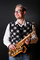 Image showing man and saxophone