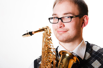 Image showing man and saxophone