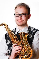 Image showing man and saxophone