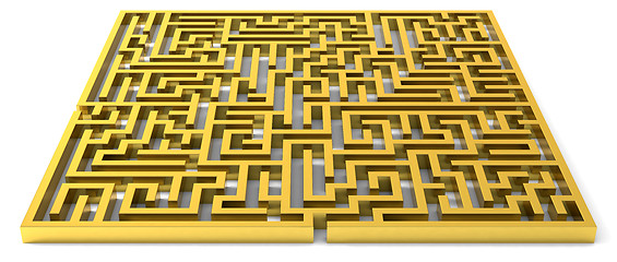 Image showing Golden maze