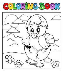 Image showing Coloring book with Easter theme 3