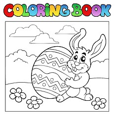 Image showing Coloring book with Easter theme 1