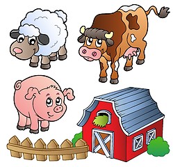 Image showing Collection of various farm animals