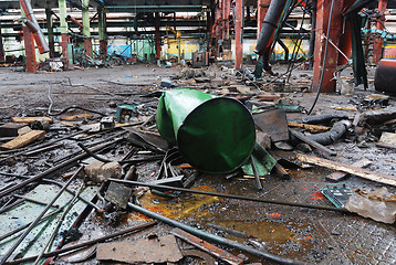 Image showing abandoned industrial dirty workshop