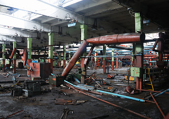 Image showing abandoned industrial dirty workshop