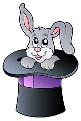 Image showing Cute bunny in wizard hat