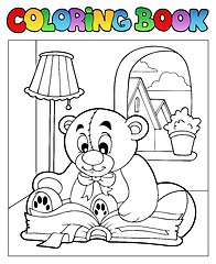 Image showing Coloring book with teddy bear 2