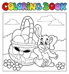 Image showing Coloring book with Easter theme 2