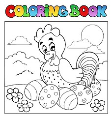 Image showing Coloring book with Easter theme 4