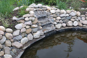 Image showing garden pond