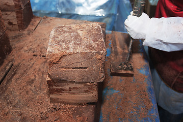 Image showing big blocks of chocolate