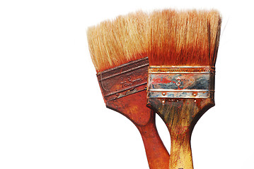 Image showing dirty paintbrushes