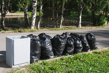 Image showing garbage bags