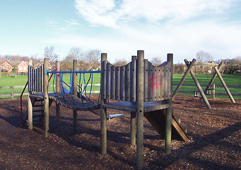 Image showing wooden climbing frame