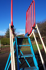 Image showing steps of a slide on a park