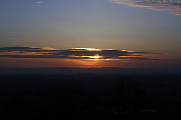 Image showing Sunrise over Cheshire