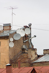 Image showing Dish-shaped aerials