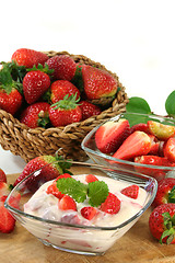 Image showing Strawberry yogurt