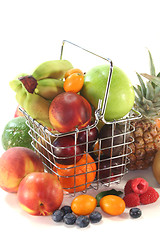 Image showing Fruit Mix in the Shopping basket