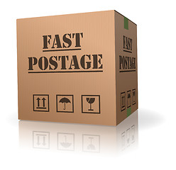 Image showing fast postage