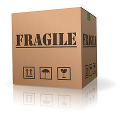 Image showing fragile post package