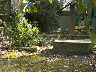 Image showing The old wooden cross