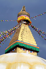 Image showing Golden stupa in Kathmandu Nepal