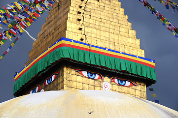 Image showing Golden stupa in Kathmandu Nepal