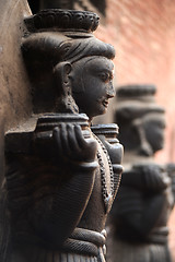 Image showing Historical sculptures of buddha
