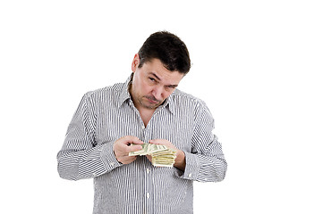 Image showing man counting money