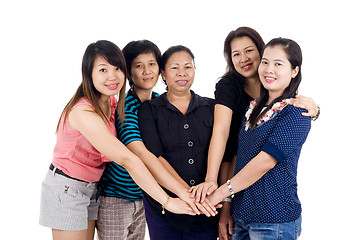 Image showing group of asian friends