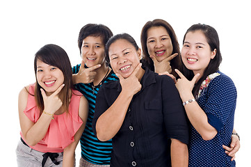 Image showing asian women with big smiles