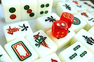 Image showing Mahjong tiles in China