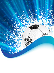 Image showing Football poster blue light burst. EPS 8