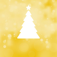 Image showing Christmas tree on festive background. EPS 8