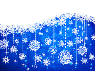 Image showing Christmas background with snowflakes. EPS 8