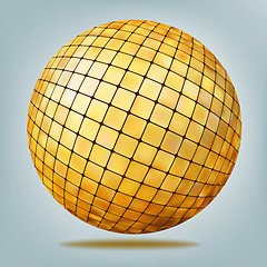 Image showing Golden disco ball. EPS 8