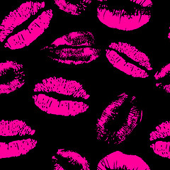 Image showing Lipstick pink pattern. EPS 8