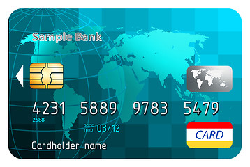 Image showing Credit cards, front view. EPS 8