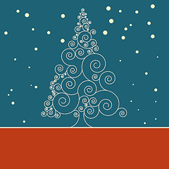 Image showing Retro christmas card Template. EPS 8