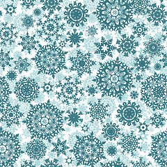 Image showing Light blue christmas seamless pattern. EPS 8