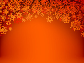 Image showing Christmas background with snowflakes. EPS 8