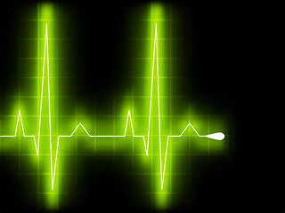 Image showing Green heart beat. Ekg graph. EPS 8